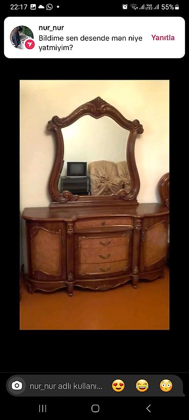 qoz: Klassik üslubda taxta mebel dəsti - Material: kütləvi ağac və təbii — 1