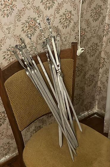 şişlər: Manqal üçün metal şişlər dəsti - Material: paslanmayan polad tipli — 2