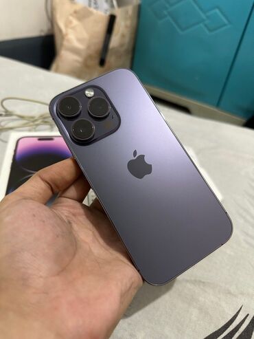 iphone 14 pro ikinci el: IPhone 14 Pro, 256 GB, Deep Purple, Zəmanət, Face ID