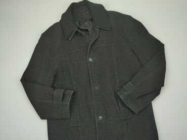 czarny trencz zara: Płaszcz XL (EU 42), Wełna, stan - Dobry