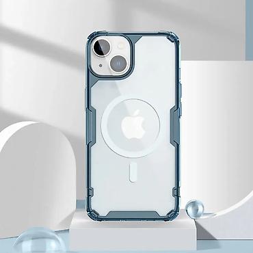 Maske i futrole za telefone: Maska Nillkin Nature Pro Magnetic za iPhone 14 Plus 6.7 plava. Uz brzu — 13