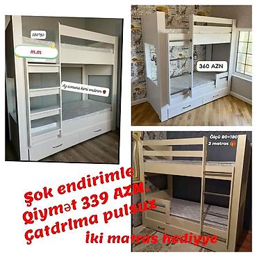 taxt tumba: Oğlan və qız üçün, Yeni, Çarpayı, Matras ilə, Siyirməli, Laminat — 4