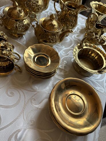 Nahar dəstləri və servizlər: Nahar dəsti, rəng - Qızılı, Farfor, 11 nəfərlik, Çexiya — 7