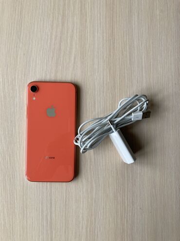 Apple iPhone: IPhone Xr, Колдонулган, 64 ГБ, Заряддоочу түзүлүш, Кабель, 86 %