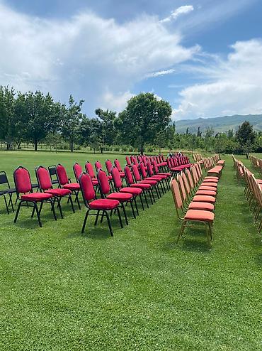 Выездные банкеты: На прокат шатры, ретро гирлянды, столы прямоугольные и круглые — 16