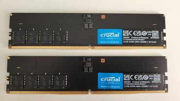 Оперативная память (RAM): Оперативная память, Crucial, 64 ГБ, DDR5, 4800 МГц, Для ПК
