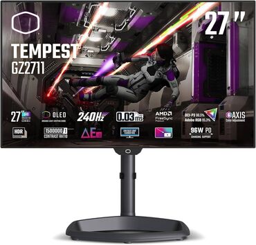 Аксессуары для ПК: Cooler Master Tempest GZ2711 27 inch OLED 2K 240Hz QHD 2560 x 1440 PC