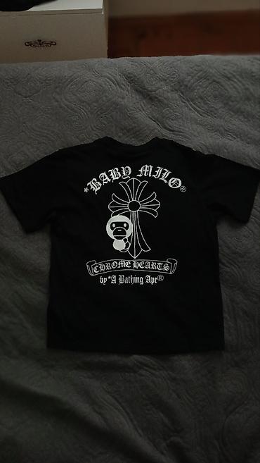 Футболки: A Bathing Ape x Chrome Hearts “Baby Milo” qara T‑şört - Rəng: qara - — 2