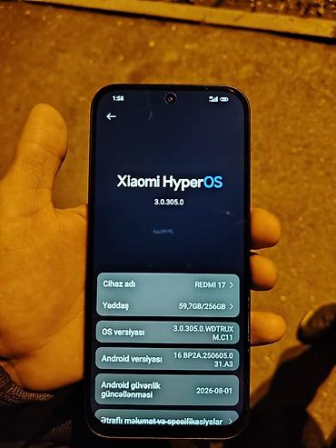 redmi k70 ultra: Redmi 256 GB, rəng - Qara, Barmaq izi — 3
