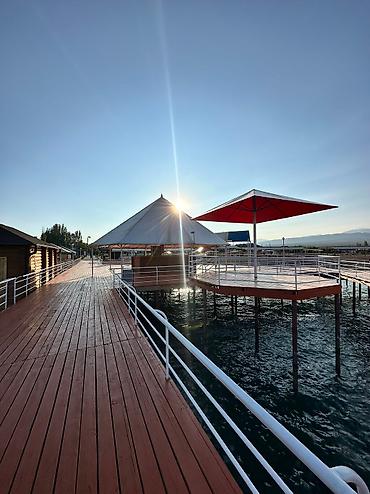 Иссык-Куль 2026: Коттедж, коттедж с тремя спальными ЦО Радуга West, Кош-Кол, Детская площадка, Парковка, стоянка, Охраняемая территория — 28