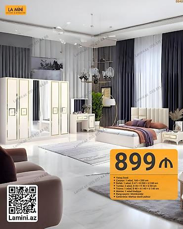 tek kiravatlar: La Mini – Yataq Dəsti Tərkibi və ölçülər: - Çarpayı: 1 ədəd, 160 x — 1