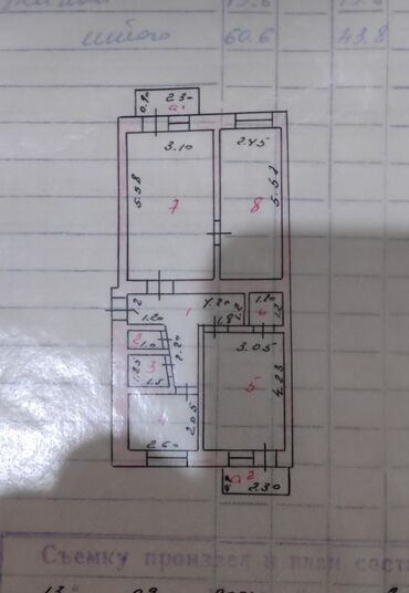 купить квартиру в бишкеке район джал: 3 комнаты, 60 м², 104 серия, 3 этаж, Косметический ремонт