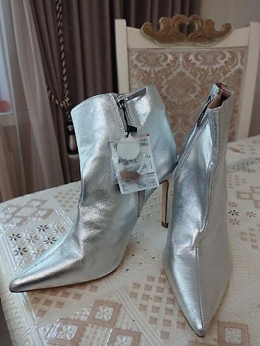qadın bot: Zara, Ölçü: 36, rəng - Gümüşü, Yeni — 1