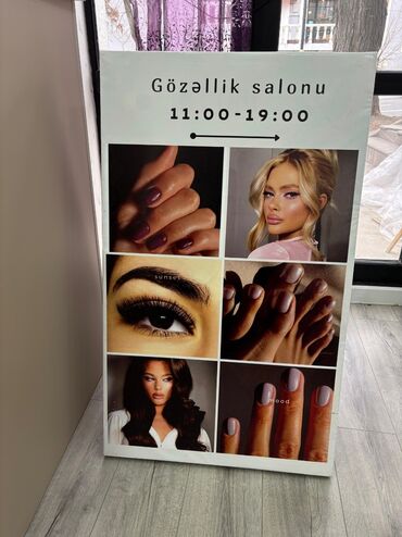 lazer reklam: Reklam lovhesi gozellik salonu ucun. Veziyyet yeni kimidir. Yeni