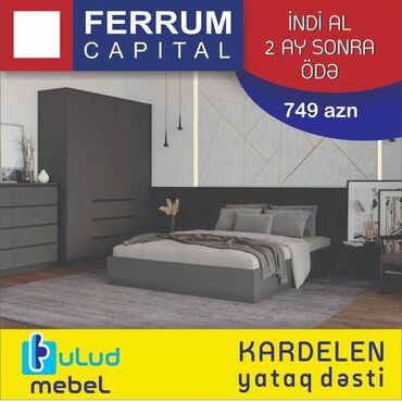 ruminiya mebel: İkinəfərlik çarpayı, Dolab, Termo, 2 tumba, Türkiyə, Yeni