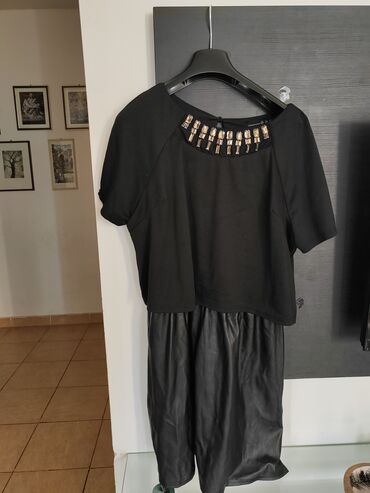 krojevi haljina za punije dame: M (EU 38), L (EU 40), bоја - Crna, Večernji, maturski, Kratkih rukava