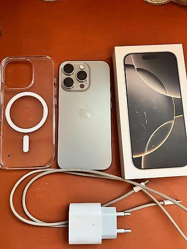 iphone 17 e: IPhone 16 Pro, Natural Titanium, Simsiz şarj — 9