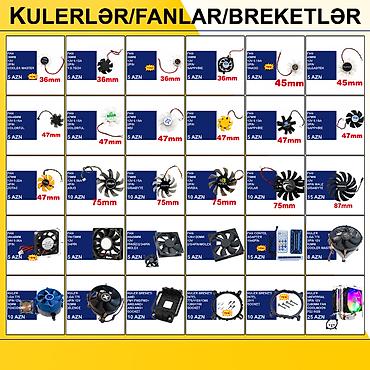 vintilyator satışı: Kulerlər/Fanlar/Breketlər ⭐Fan 36mm 12v 2pin - 5 AZN ⭐Fan 45mm 12v — 1