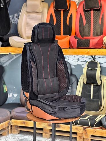 Чехлы и накидки на сиденья: Чехлы Алькантара, С подушкой, цвет - Черный, Новый, Бесплатная доставка, Платная доставка, Самовывоз — 12