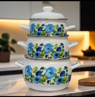 Tava-qazan dəstləri: Qazan, rəng - Ağ — 13