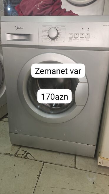 Paltaryuyan maşınlar: Midea ön yükləməli paltaryuyan maşın - Rəng: gümüşü - Ön paneldə