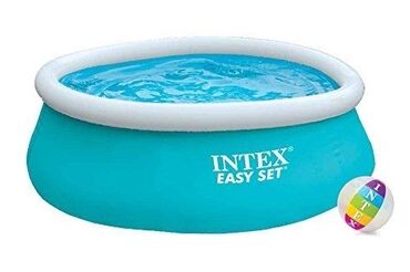купить бассейн бишкек цены: Полунадувной бассейн Intex Размер: Диаметр: 183см Глубина: 51см