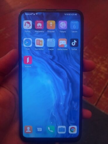 128 gb telefonlar: Honor 9X Pro China, 128 ГБ, цвет - Синий, Отпечаток пальца