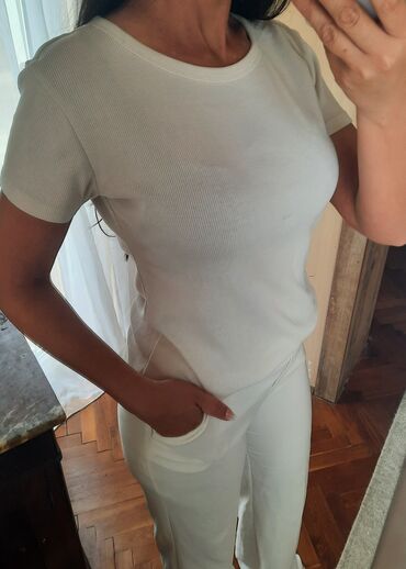 majice sa aplikacijama: H&M, M (EU 38), Cotton, color - White