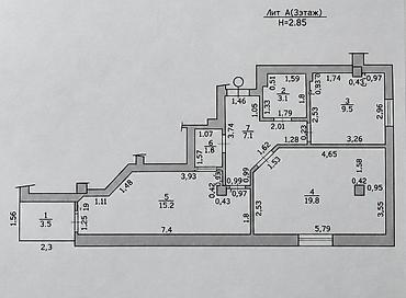 Продажа квартир: 2 комнаты, 60 м², Кара-Жыгач ж/м Элитка, 3 этаж, Евроремонт — 9