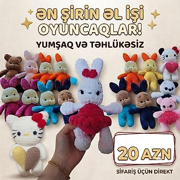 uşaq üçün oyuncaq: Əl işi yumşaq oyuncaqlar – təhlükəsiz, uşaqlar üçün uyğun. - Material — 1