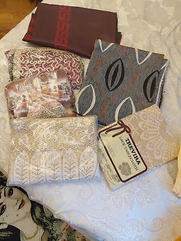 ucuz pərdələr: Tül və pərdə dəsti - Material: Zərif naxışlı tül (ağ-krem — 8