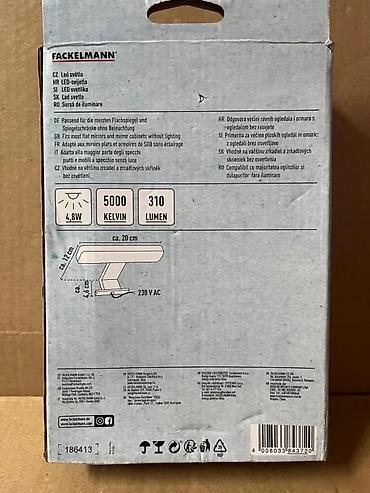 Stilske lampe: Fackelmann LED lampa za ogledalo - Tip: LED svetlo za montažu na — 2