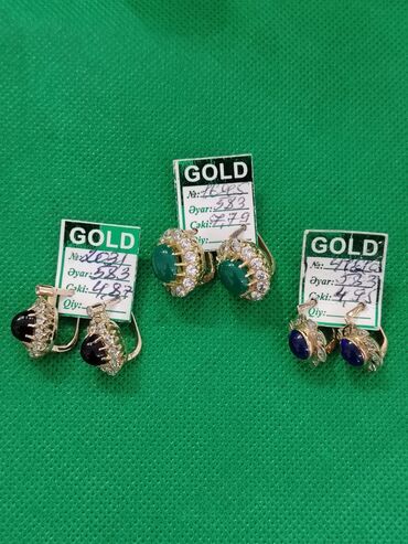 Sırğalar: Sırğa, Sarı qızıl, 583 Əyar — 4