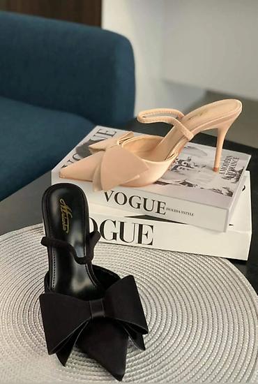 Salonke: Elegantne ženske mule/slingback štikle sa špicastim vrhom i — 2