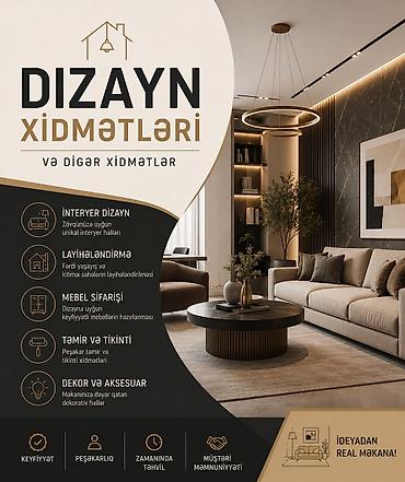 Dizayn, layihə: Peşəkar dizayn və digər yaradıcı xidmətlər Təklif olunan xidmətlər: - — 1