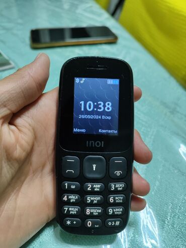 телефон токмаке: Inoi 101, Б/у, цвет - Черный, 2 SIM