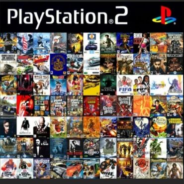 PS2 & PS1 (Sony PlayStation 2 & 1): PS2 oyun diskleri yüzə yaxin disk var. Whatsapda elaqe saxliya