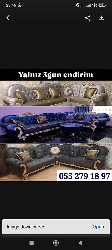 perla künc divan: Klassik üslubda L formalı yumşaq mebel dəstləri - Dizayn — 1