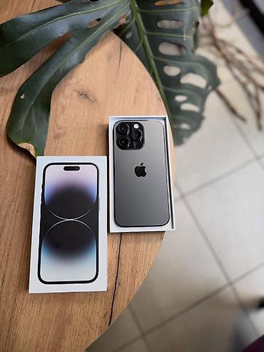 iphone 100: IPhone 14 Pro, Б/у, 256 ГБ, Space Gray, Коробка — 1