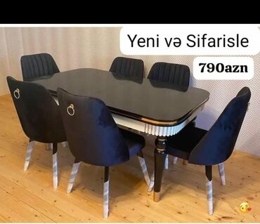 Masa və oturacaq dəstləri: Qonaq otağı üçün, Yeni, Açılmayan, Dördbucaq masa, 6 stul -da lalafo.az — 5 Masa və oturacaq dəstləri: Qonaq otağı üçün, Yeni, Açılmayan, Dördbucaq masa, 6 stul — 5