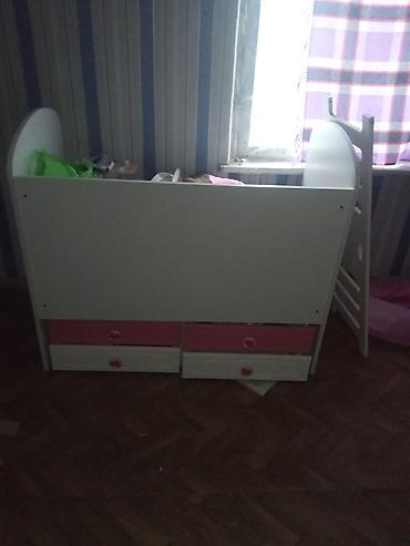 qusar mebel: Uşaq çarpayısı – kombinə edilmiş model - Material: laminat/MDFlam — 2