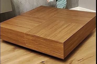 Mebel: Jurnal masası, İşlənmiş, Açılmayan, MDF, Kvadrat masa — 2