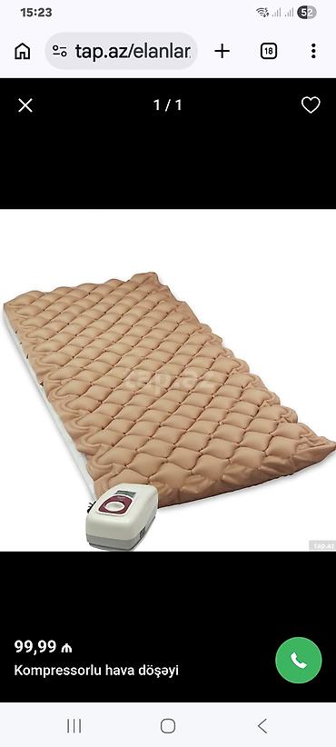taxt dosəyi: İşlənmiş, Hava ilə doldurulmuş matras, Bir nəfərlik — 1