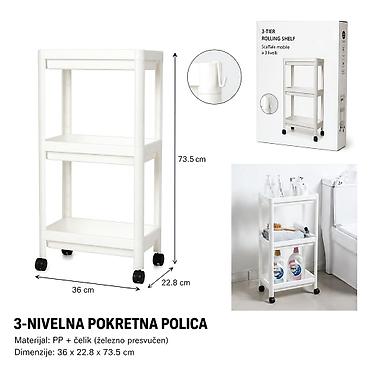 KMT Široka polica za odlaganje, 3 nivoa 3210077 Praktična višespratna