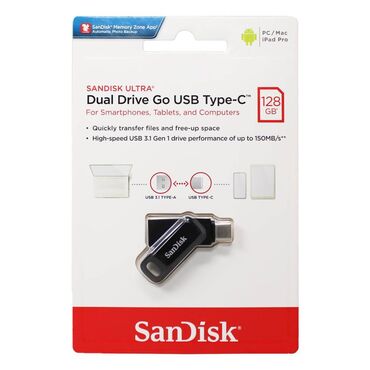 компакт диски: USB Flash SanDisk Ultra Dual Drive Go 128Gb SanDisk Ultra Dual Drive