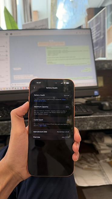 Мобильные телефоны и аксессуары: IPhone 17 Pro Max, Б/у, 256 ГБ, Оранжевый, Чехол, 99 % — 4