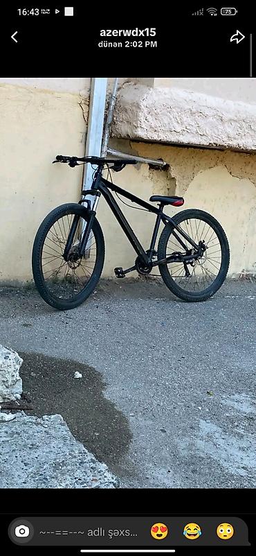 velosiped dağ: Şəhər və yüngül off-road üçün uyğun dağ velosipedi. - Rəng: qara, mat — 1