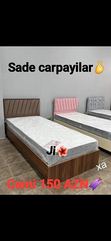 guldan sekilleri: Məhsul: Sade çarpayılar Təsvir: - Minimalist dizaynlı tək nəfərlik — 1