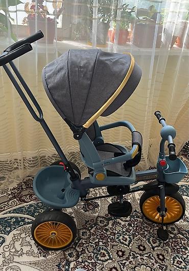 sag velosiped: Uşaq üçtəkərli velosipedi – valideyn idarəetməli, günqoruyan tavanlı — 1