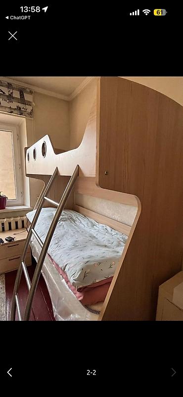 детская коляска б: Двухъярусная кровать от «Шатура» — 1